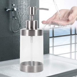 350ml Soap Dispenser with Pump, Clear Acrylic Toiletries Dispensers for Essential Oil Lotion Soap Subpackaging