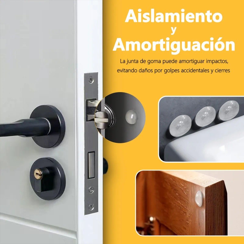 500pzs Tope Protector Adhesiva Silicona Antigolpe Parachoque Transparente