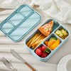 Teenyyou Silicone Bento Box Lunch Box for Adult 4 Compartment