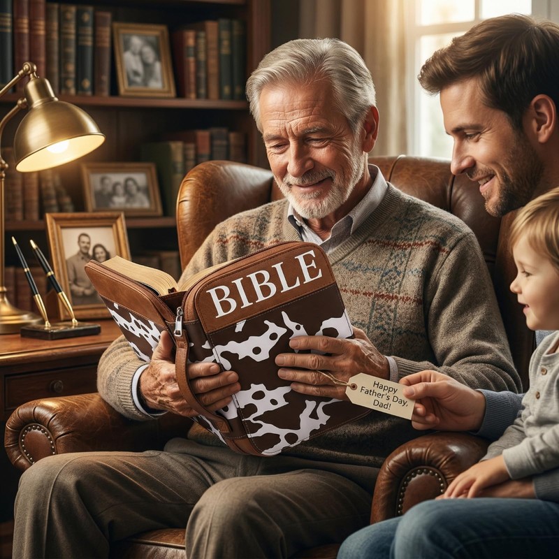 Father's Day Bible Cove Gift Leather Large Cover Church Gift