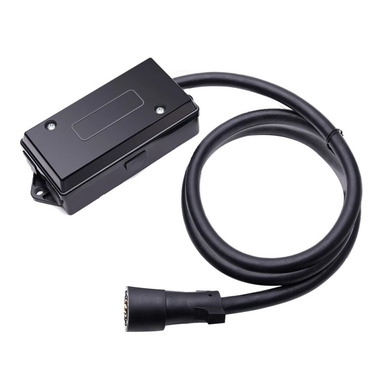 MICTUNING 8ft Trailer Cord with 7-Way Plug, Inline Junction Box