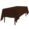LinenTablecloth 60 x 126-Inch Rectangular Polyester Tablecloth Chocolate