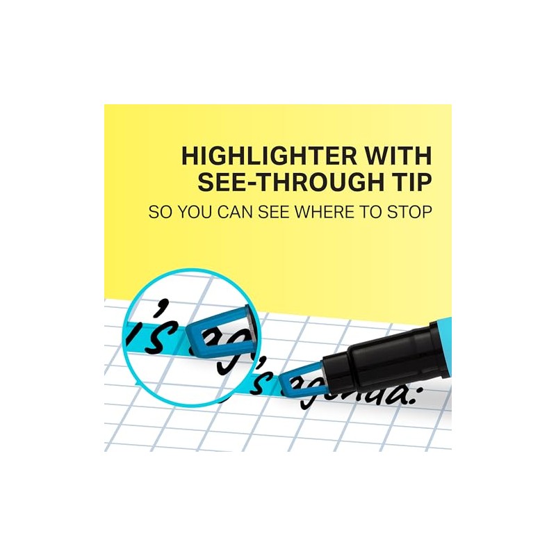 Sharpie Clear View Highlighter Stick, Assorted, 8 Pack (1966798)