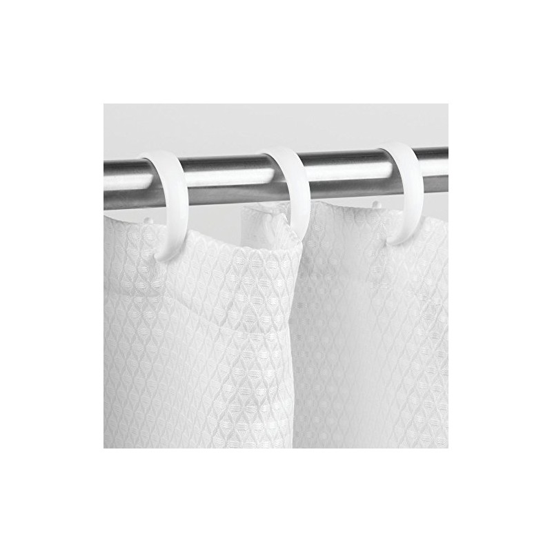 InterDesign Bathroom Shower Curtain "C" Hook - Pack of 12,
