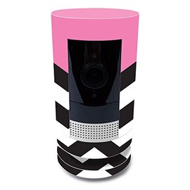 MightySkins Skin for Ring Stick Up Cam Battery - Pink Chevron | Protective, Durable, and Unique Vinyl Decal wrap Cover | Easy to Apply, Remove, and Change Styles | Made in The USA