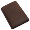 MARSHAL RFID Blocking Brown Men's Wallet Premium Leather Trifold Classic