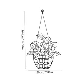 Operitacx Metal Flower Pot Wall Decor Art Hanging Planter for Indoor Outdoor Use Elegant Wall Decoration for Kitchen and Living Durable and Unique Ornament