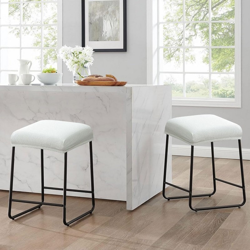Levoberg Bar Stool Cover Rectangle Stretch Vanity Stool Cover Counter