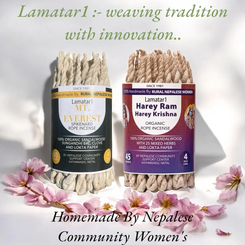 Lamatar1 Natural Rope Incense Set Of 2 Pack Burning Gently