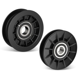 GX20286 GX20287 V-Idler Pulley & Flat Pulley Kit/Drive Belt Idler Kit for J-OHN Deere Mower Decks LA100 LA105 LA110 LA115 LA120, Replaces 1760097, 690409, 690409MA.