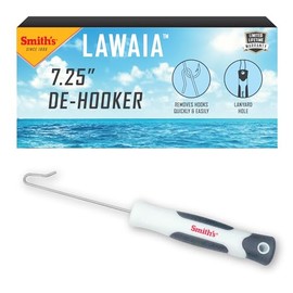 Smith’s 51508 7.25in De-Hooker – Stainless Steel Fish Hook Remover – Corrosion Resistant + Saltwater Tool – Ergonomic Handle – Bait Fishing Hook Extractor – Fish + Tackle Accessory – Medium Fish