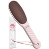 Tsururabo Smooth Exfoliating (Dermatologist Supervised) Heel Exfoliating (Coarse / Fine Double-Sided Sides) Heel File, Pumice, Easy at Home, Easy to Use, Conceal Foot Care, Pink