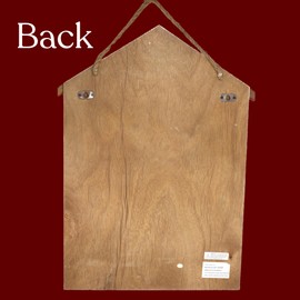 Needzo Wooden House Advent Calendar, White and Red Countdown to Christmas, Hanging Holiday Decor, 16 x 23 Inches