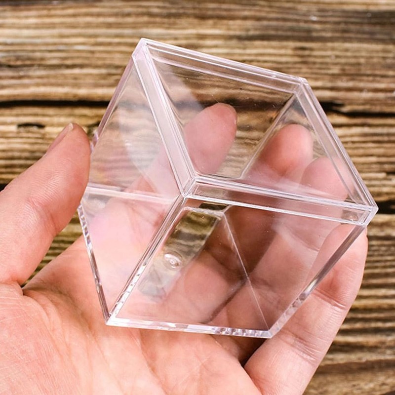 Operitacx 10pcs Small Acrylic Boxes with Lids Clear Acrylic Plastic