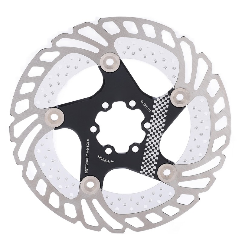 Disc Brake Rotor Black CNC Engraving Milling Anodized Marking Bike