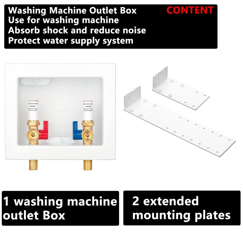(1 Pack) Lidertik Washing Machine Outlet Box Thread or Sweat