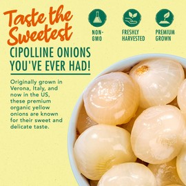 Melissa's Onions-Cipolline, Bag of Fresh, Sweet Yellow Onions, 3 Packages, 8 oz Each