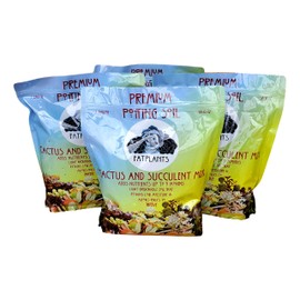 Fat Plants San Diego Premium Cacti and Succulent Potting Mix Soil - for Cactus Palm Tree Citrus Plant Grown in Gardening Containers - Indoors & Outdoors Use - with Natural Food/Fertilizer