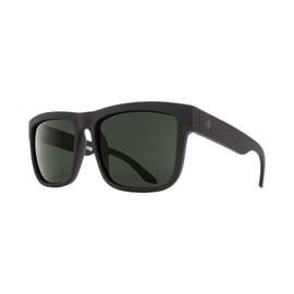 SPY Discord 673119973863 57MM Soft Matte Black / Gray Green Rectangle Sunglasses for Men + BUNDLE with Designer iWear Complimentary Eyewear Kit