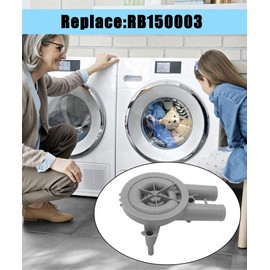 Washer Drain Pump & Belt Kit Compatible With Alliance, Cissel, Huebsch, Ipso, Speed Queen, Unimac, Replace RB150003