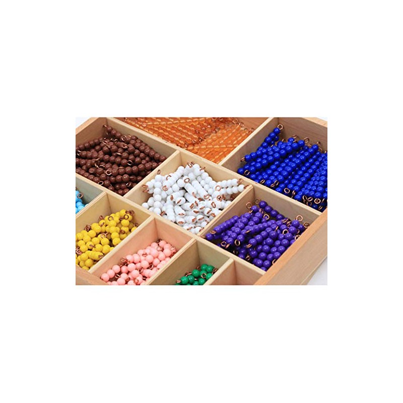 Adena Montessori Bead Set - Montessori Educational Materials, Numbers Theme,