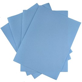 KCS 4/6 pc of 12" x 18" 16CT Counted Cotton Aida Cloth Cross Stitch Fabric (4 pc, Light Blue)