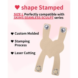 Liebster Heart-Shaped Bodysuit Extender - Custom Fit, Stretchable Snap-On Extension for Bodysuits, Perfect for Comfort (03Mica, XL)