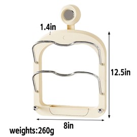 2025 New Practical Pot Lid Holder, Pot Lids Organizer Rack Suction Cup Wall Mounted Pan Lids and Bakeware Organizer Rack Holder, Pot Lid Holder Organizer Kitchen Countertop Storage Rack (Ivory white)