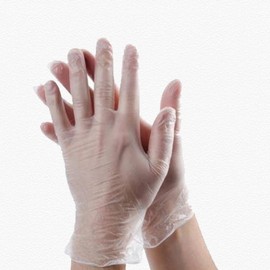 ACCURATE Vinyl clear Disposable Extra Strong Gloves Latex, Powder Free, Use For Food, Safety, Cleaning, etc Pk of 100 (LARGE)