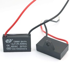DollaTek 2Pcs CBB61 1.2uF 450V AC 50/60Hz Air Conditioner Fan Motor Running Capacitor
