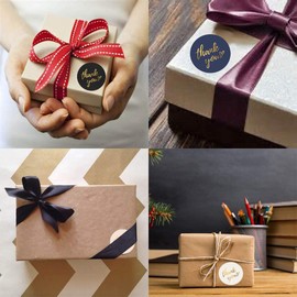 Thank You Stickers Labels, BetterJonny 500 Pieces 4 Colors Thank You Stickers Roll Thank You Sticker for Envelopes,Packing Bags,Gift Bags