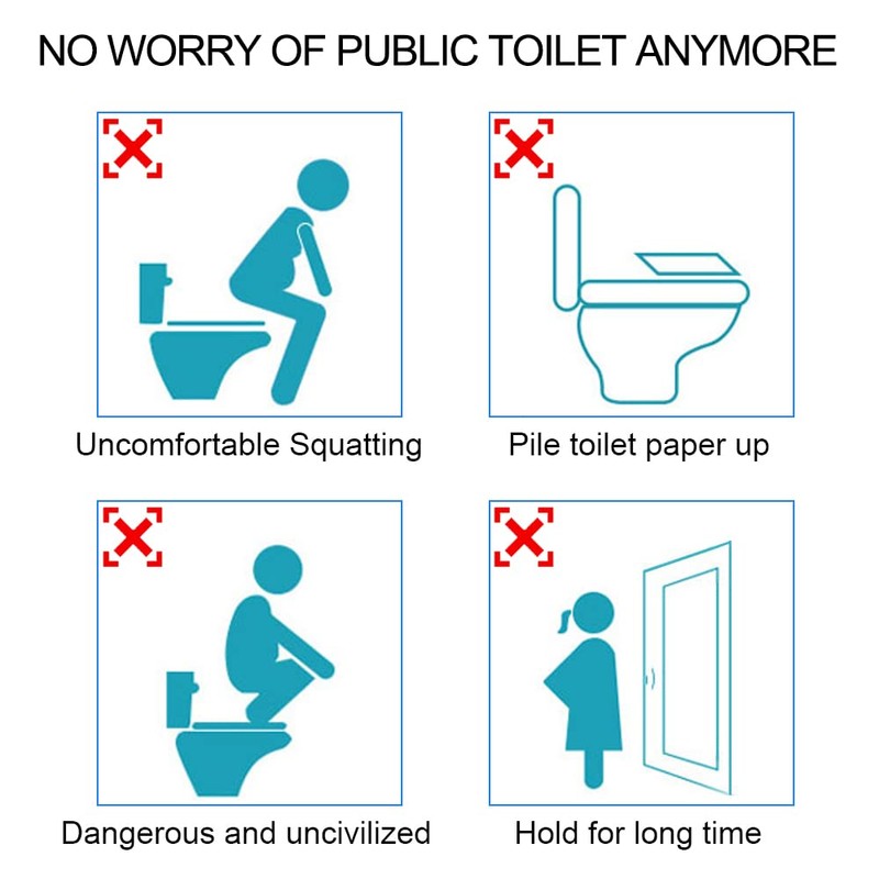 50 Pack Disposable Plastic Toilet Seat Cover Non Slip Individually