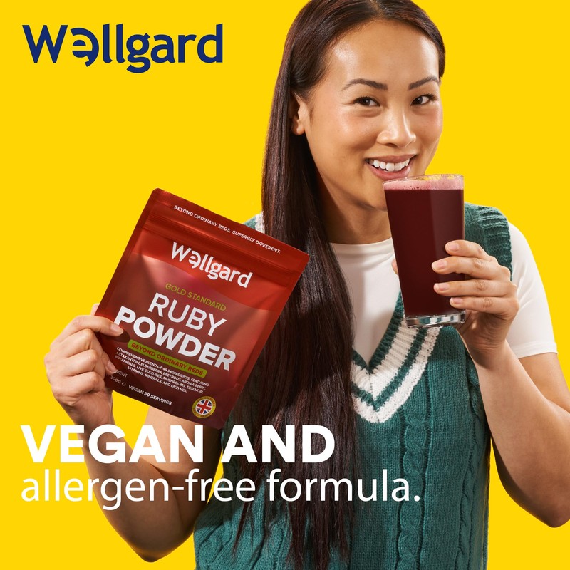 Wellgard Super Reds Powder, Ruby Powder, Vitamins, Minerals, Fruits, Botanicals,
