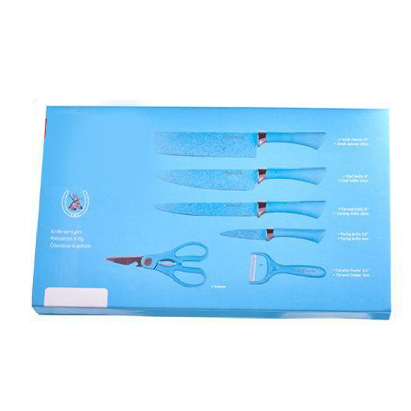 Colorful 6 Piece Knife Set Stainless Steel Practical Kitchen Knife