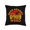 Dads Against Weed Lawn Care Funny Gardening Mowing Design Throw