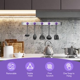 Neosmuk Magnetic Hooks, Cruise Ship Essentials, 120lb+ Heavy Duty Magnetic Hooks for Cruise Cabins, Refrigerator, Grill, Hanging, and Travel | Extra Strong Must-Haves Magnet Hook,Purple