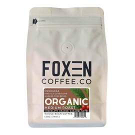 Foxen Coffee Organic, Whole Bean, Medium Roast, 12 ounce
