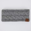 C.C Winter Fuzzy Fleece Lined Thick Knitted Diagonal Stripes Criss-Cross