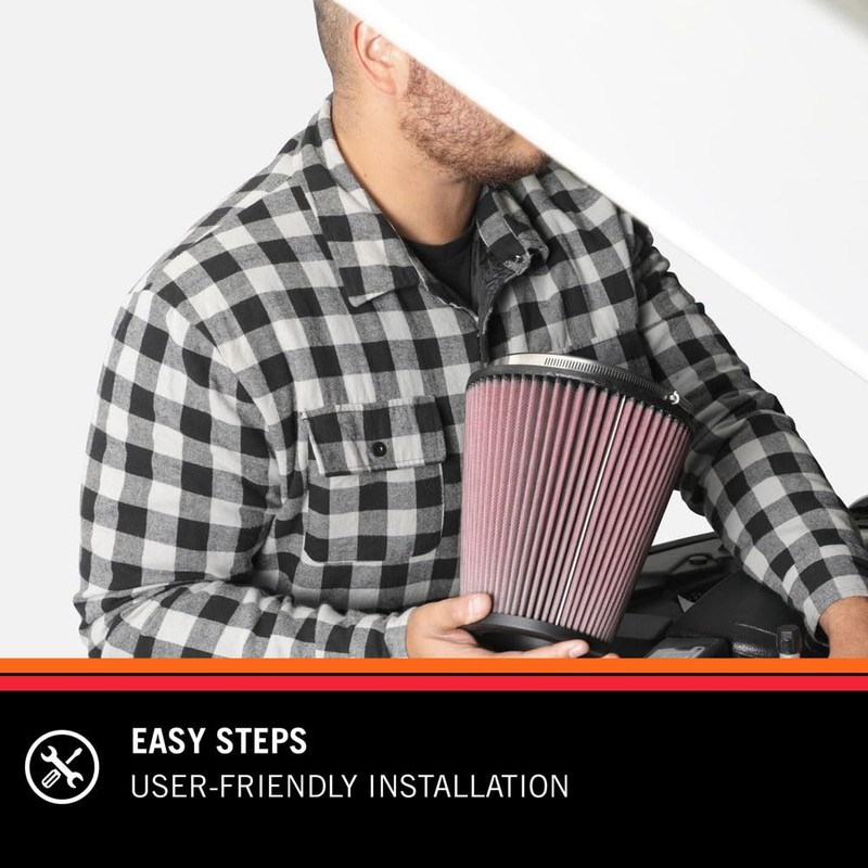 K&N RU-5107 Universal Clamp-On Air Filter