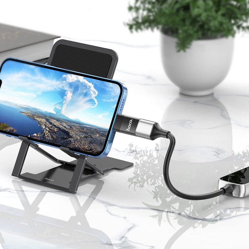 Hoco UA17 Lightning to USB-A OTG Adapter, Black