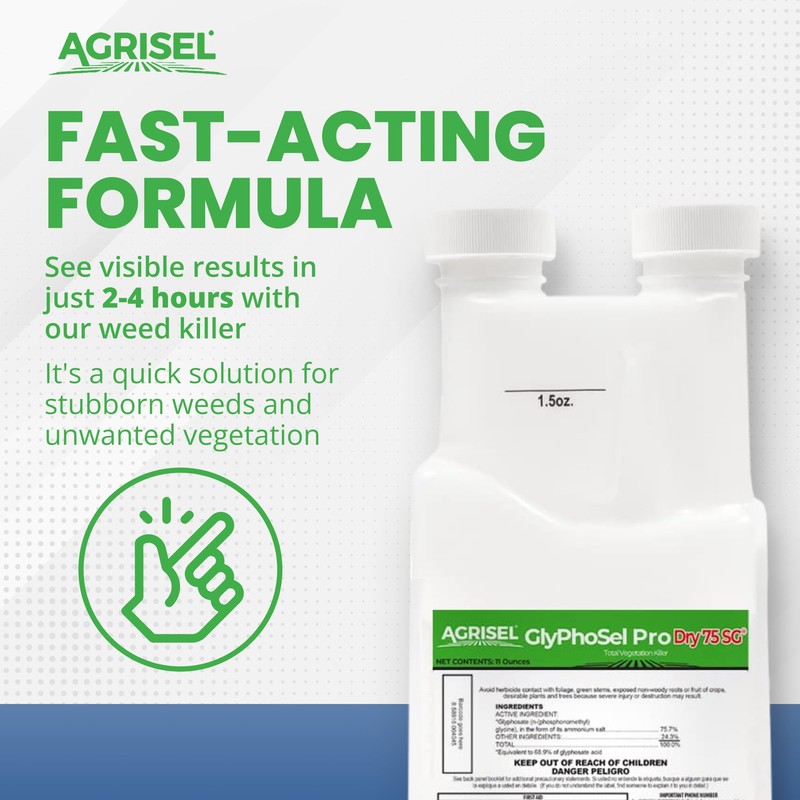 Agrisel GlyPhoSel Pro Dry75 Weed Killer, Fast-Acting, Targets Tough Weeds