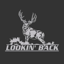Lookin Back Decal - Mule Deer Hunting Sticker - Mule Deer - Deer Hunter Stickers - Large Decals - Automotive Window Decal - Hunting Stickers - Hunters Image