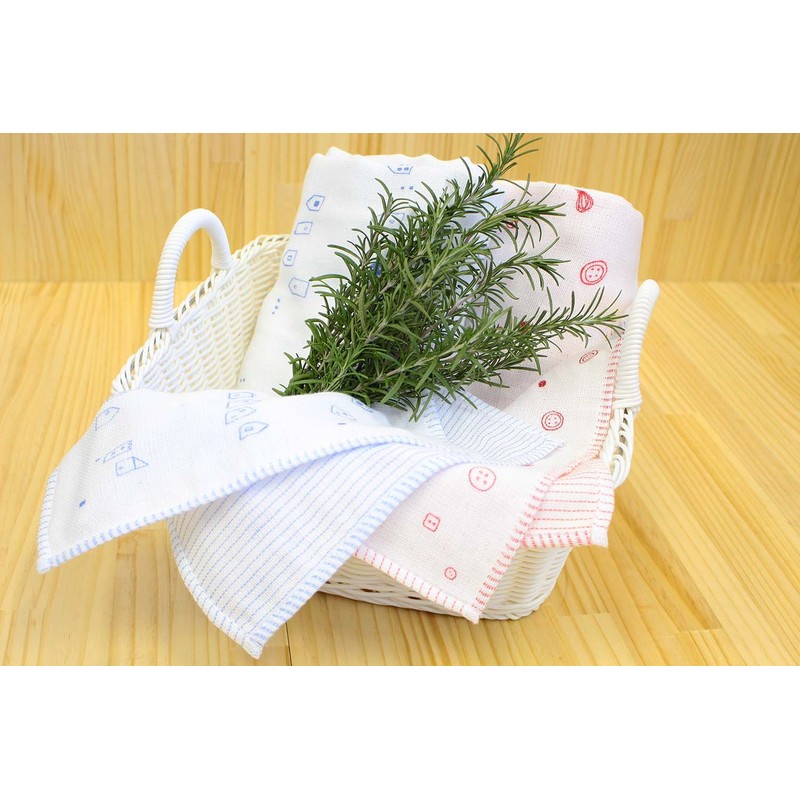 Bath Towel Towel Handkerchief Button Red Approximately/25 X/25 cm