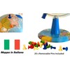 Topglobe Topglobe Illuminated Globe, 20 cm, Italian Map, Political, Educational,
