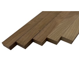 Exotic Wood Zone Pack of 5, Cutting Board Blocks Black Walnut | Best 3/4" Lumber Boards (3/4" x 2") (3/4" x 2" x 12", Black Walnut)