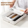 Silverware Drawer Organizer, 2 Layer 10x12x2" Multi-Grid Cutlery Drawer Organizer