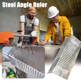 CUweipeng Precision Angle Arc Marking - All-in-One Precision Angle & Arc Marking Tool Linear Arc Dual-Purpose Metal Marking Ruler Multi-Functional Square Pipe Bending Tool Steel Tube Cutting Guide