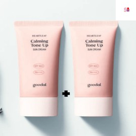 Goodal Clear Houttuynia Cordata Soothing Moisture Tone-up Sun Cream 50ml x 2 / 구달 맑은 어성초 진정 수분 톤업 선크림 50ml 2개