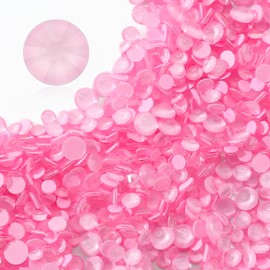 Meibite Mocha Rose Flatback Rhinestones, Glass Rhinestones for Nail Art and Craft, Glue Fix, Loose Crystal Gemstones(Mocha Rose, SS12, 1440pcs, 2.9-3.0mm)