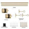 1Inch Diameter Single Curtain Rods with Decorative Finials 72-144inch, Warm